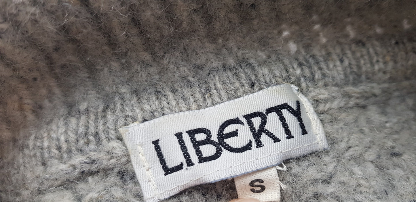 Liberty Grey Thick Wool Jumper Size S VGC