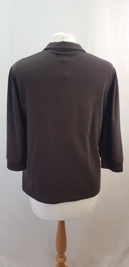 Nike Golf Dri Fit Brown Strectchy Half Sleeve Top Size XL BNWT