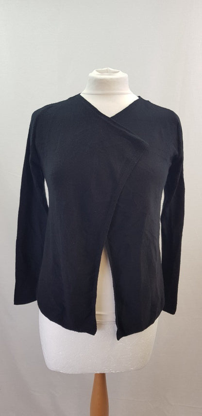 Kenar Black Merino Wool Cardigan Size M VGC