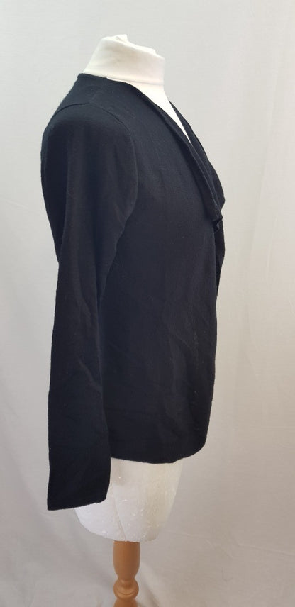 Kenar Black Merino Wool Cardigan Size M VGC