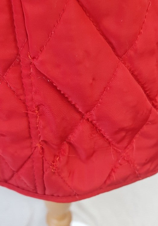 Michael Kors Bright Red Padded Jacket Size L GC