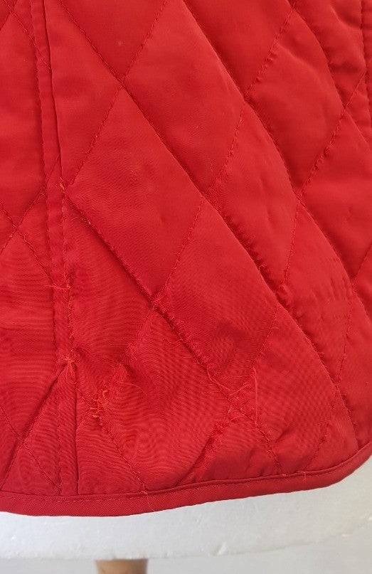 Michael Kors Bright Red Padded Jacket Size L GC