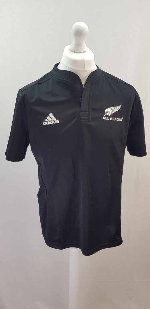 Adidas All Blacks Rugby Union Shirt Jersey Size 16 Excellent Condition