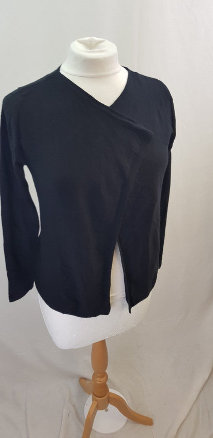 Kenar Black Merino Wool Cardigan Size M VGC