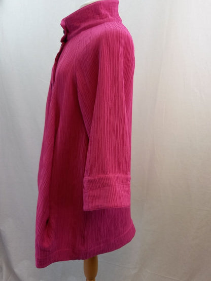 Chesca Pink Oversized Jacket Wide Sleeve Ruched - Size 1