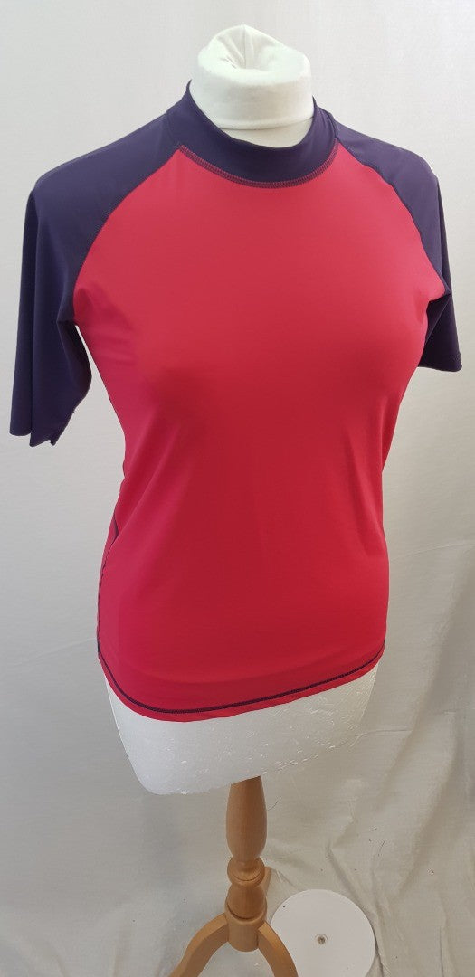 Mountain Warehouse Rash Vest Pink Purple Size 16 BNWT