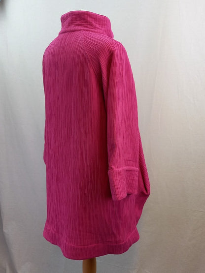 Chesca Pink Oversized Jacket Wide Sleeve Ruched - Size 1