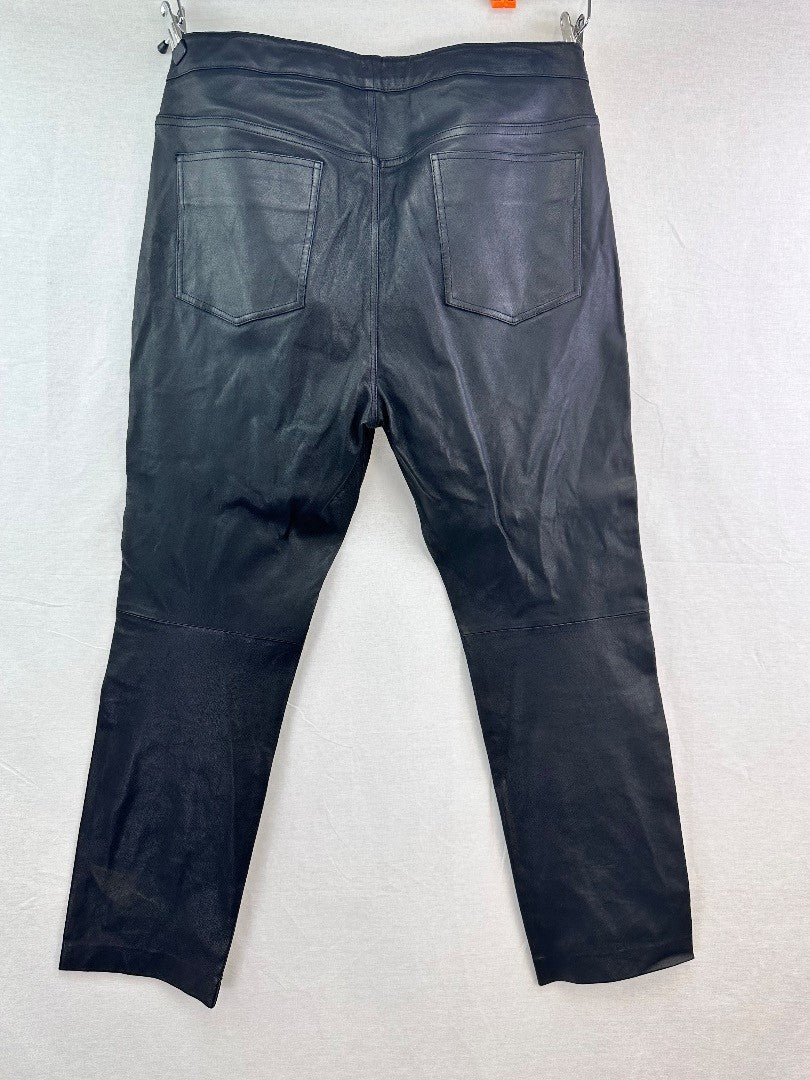 Hush Black Leather Women's Trousers Size 16