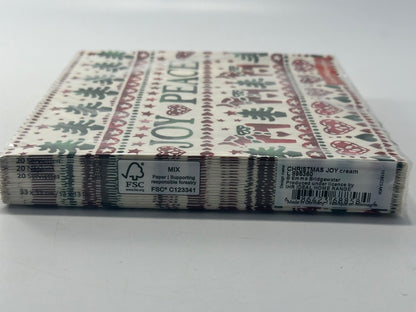 Emma Bridgewater CHRISTMAS JOY cream paper 33 cm square 3 ply napkins 20 pack