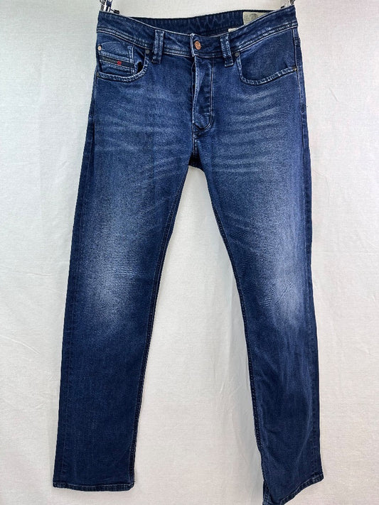 Diesel Larkee Mens Blue Denim Jeans Regular Straight W32 L32