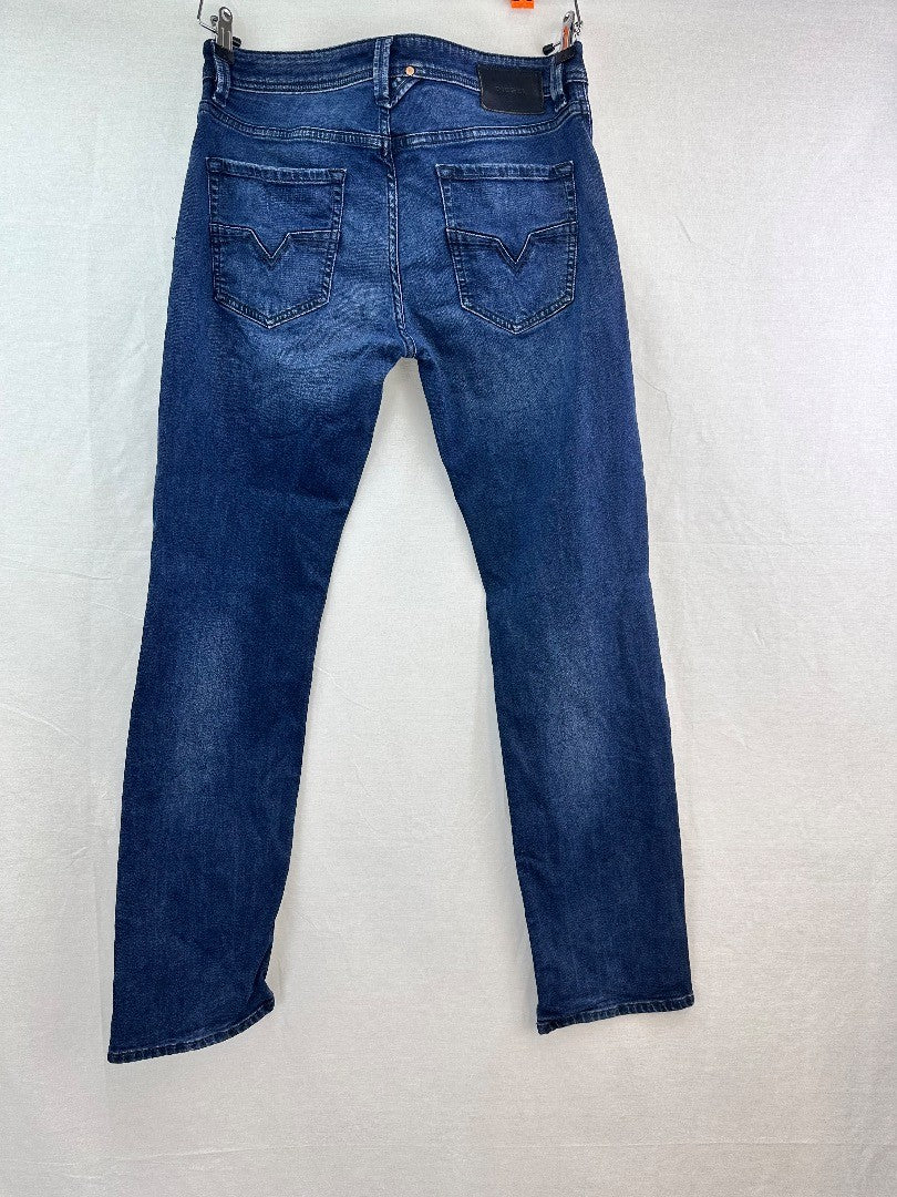 Diesel Larkee Mens Blue Denim Jeans Regular Straight W32 L32