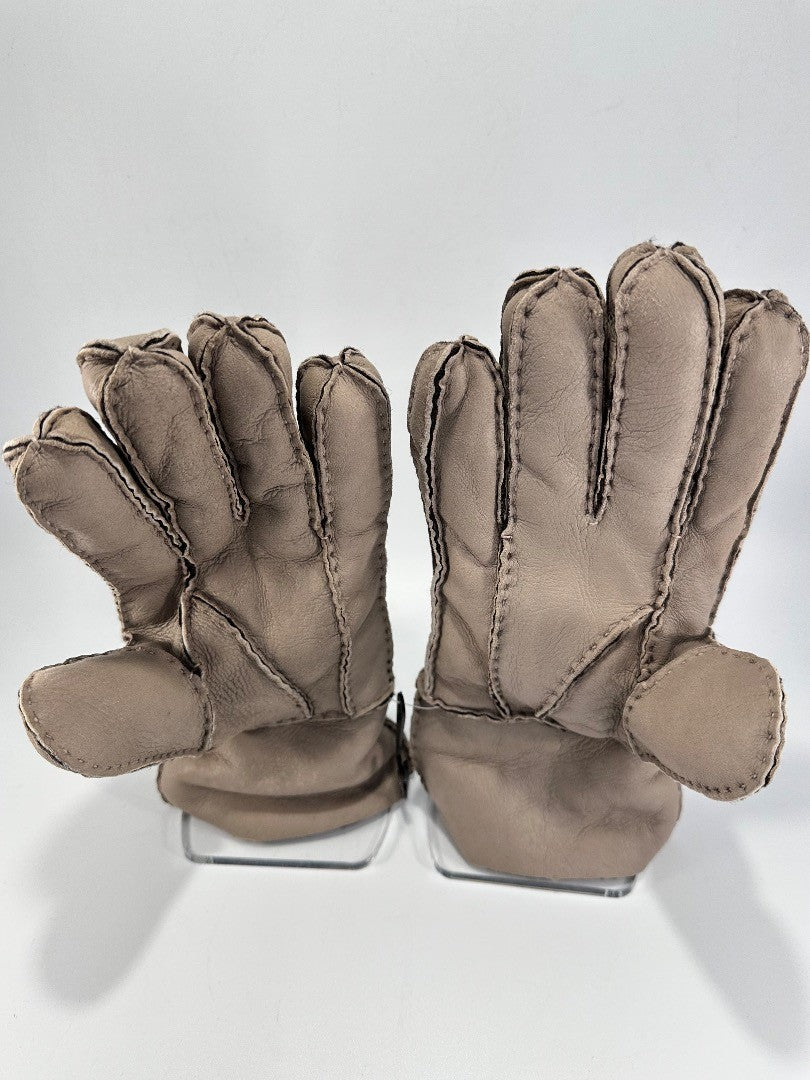 Ashwood Fur Lined Fine Leather Grey Gloves Size L/XL BNWT