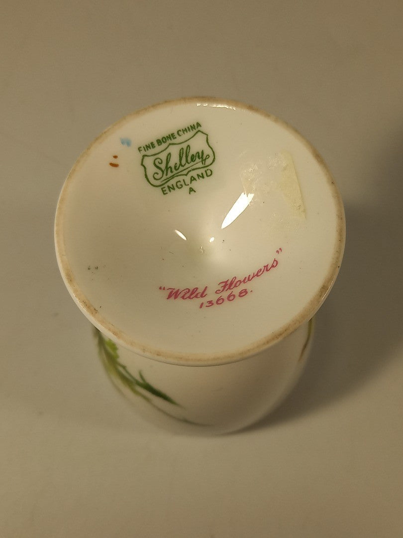 Shelley Wild Flowers 13668 Fine Bone China Vintage Egg Cup C.1950s