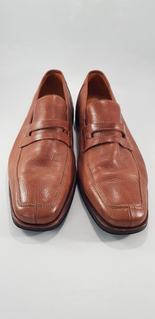 Sandro Moscoloni Tan Leather Slip On Shoes Size 10D VGC