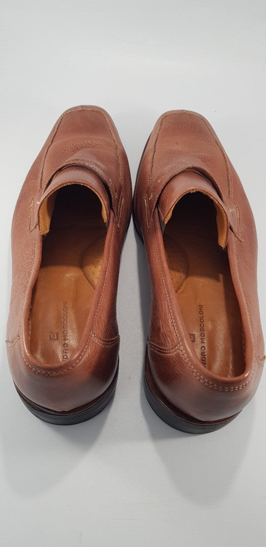 Sandro Moscoloni Tan Leather Slip On Shoes Size 10D VGC