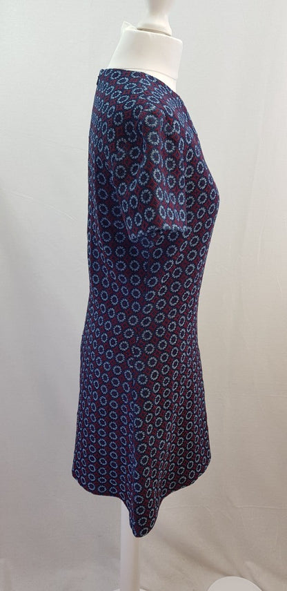 Mademoiselle Tara by Tara Jarmon Navy Red Dress Size 10 Excellent Condition