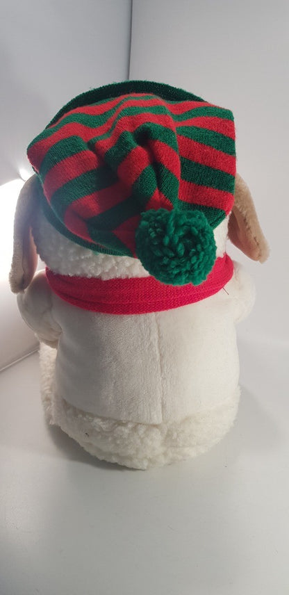 Shari Lewis 14" Xmas Lamb Chop Macys Hat Soft Toy VGC Vintage 1993