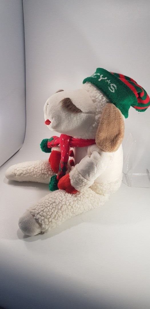 Shari Lewis 14" Xmas Lamb Chop Macys Hat Soft Toy VGC Vintage 1993