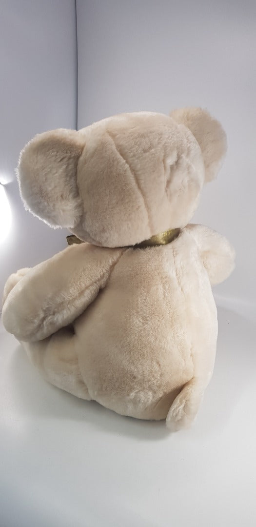 Harrods Teddy Bear With Green Gold Bow 41cm Tall Excellent Condition