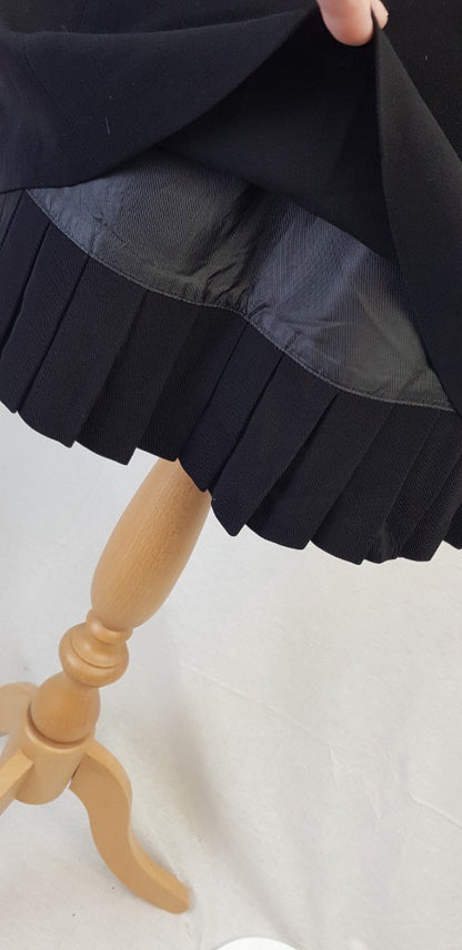 Jigsaw Black Wool Mix Lined Mini Skirt Size 12 Excellent Condition