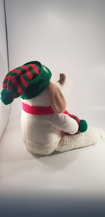 Shari Lewis 14" Xmas Lamb Chop Macys Hat Soft Toy VGC Vintage 1993