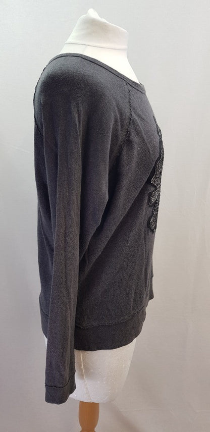 Ralph Lauren Denim & Supply Grey Skull Sweater Size S VGC