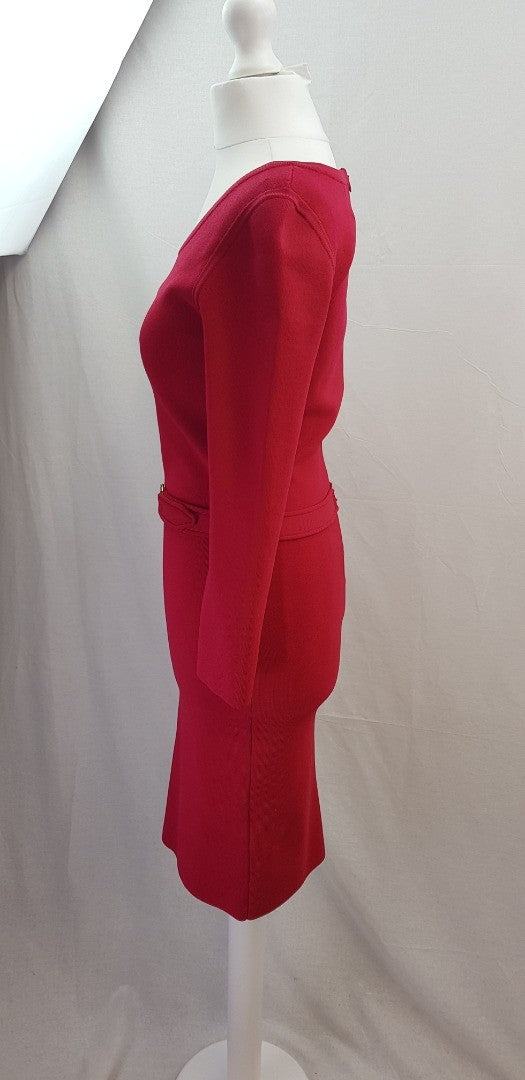 Reiss Fuchsia Pink Bodycon Dress Size S VGC