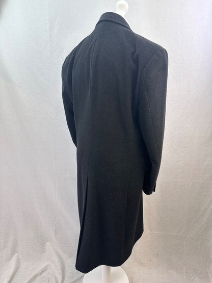 Daniel Hechter Charcoal Wool Mix Long Winter Overcoat Size 40R Excellent Condition