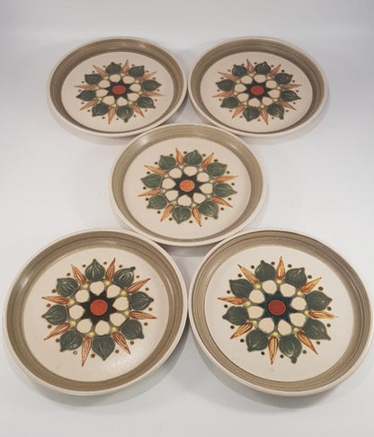 Denby Langley Sherwood 6.5" Bread & Butter Plates x5 Excellent Condition