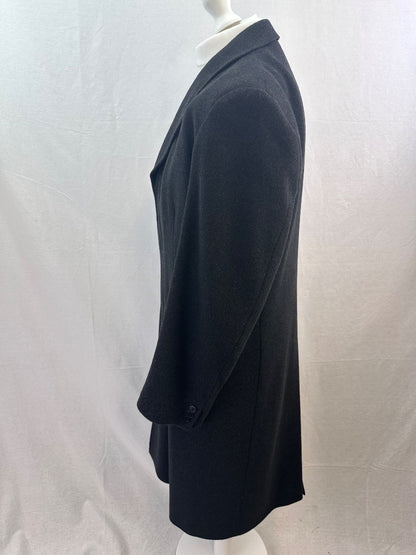 Daniel Hechter Charcoal Wool Mix Long Winter Overcoat Size 40R Excellent Condition