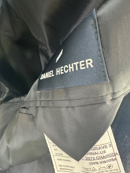 Daniel Hechter Charcoal Wool Mix Long Winter Overcoat Size 40R Excellent Condition