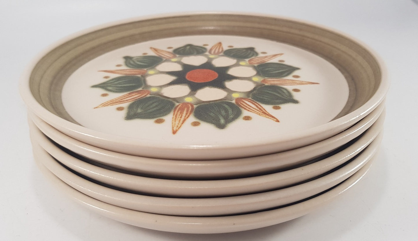 Denby Langley Sherwood 6.5" Bread & Butter Plates x5 Excellent Condition