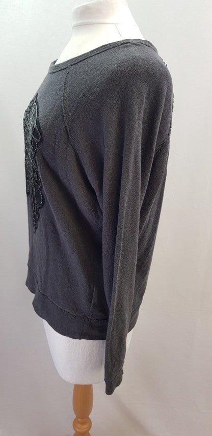 Ralph Lauren Denim & Supply Grey Skull Sweater Size S VGC