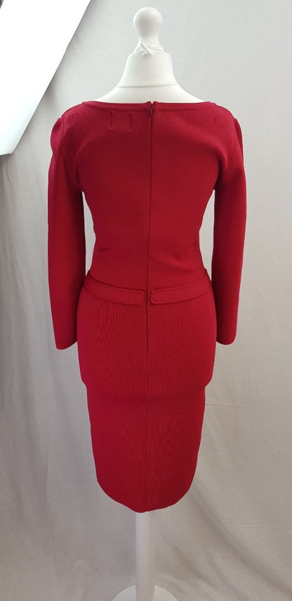 Reiss Fuchsia Pink Bodycon Dress Size S VGC