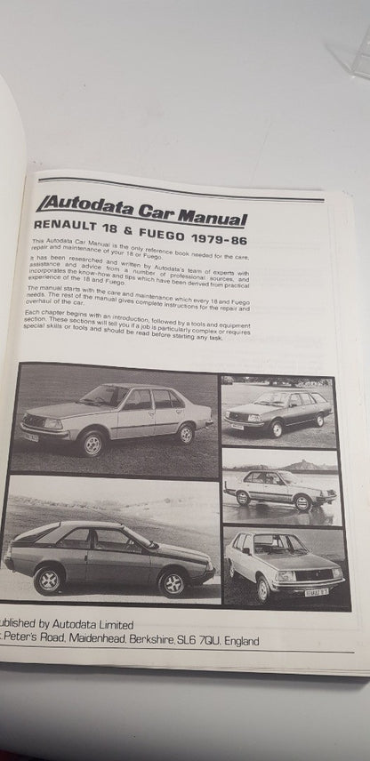 Renault 18 Fuego Car Repair Maintenance Manual 1979-86 Paperback GC