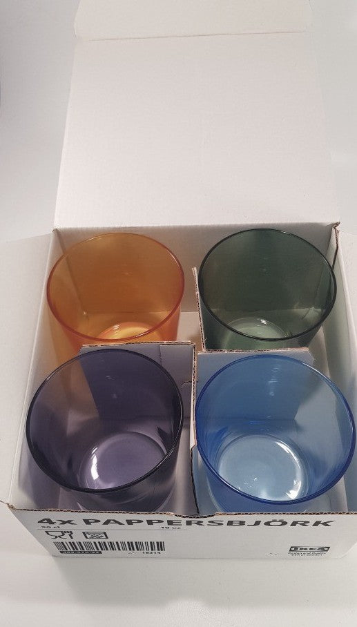 IKEA Pappersbjork Colourful Tumblers 10oz Set of x4 BNIB