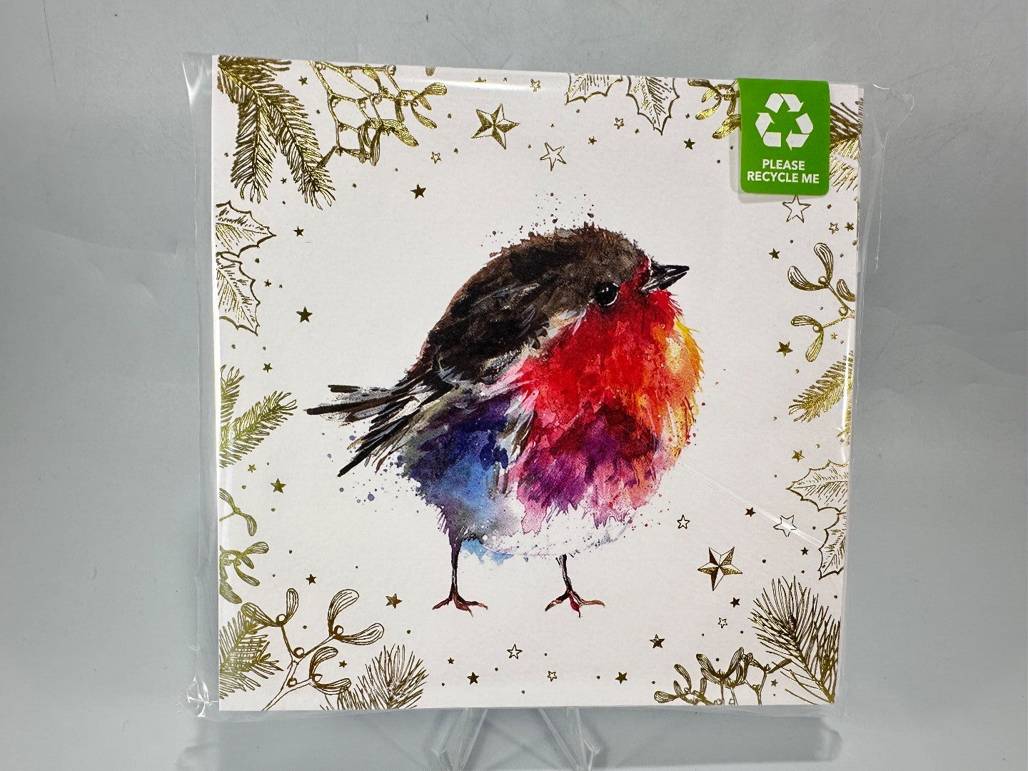 Fluffy Robin Christmas Gold Pack Of 10 Charity Christmas Cards Longfield Hospice