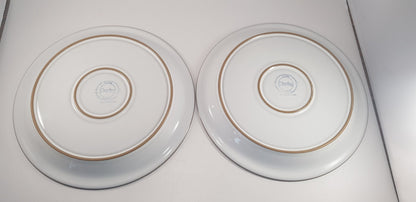 Denby Castile Blue Dinner Plates 10-3/4" Set of 2 Excellent Condition