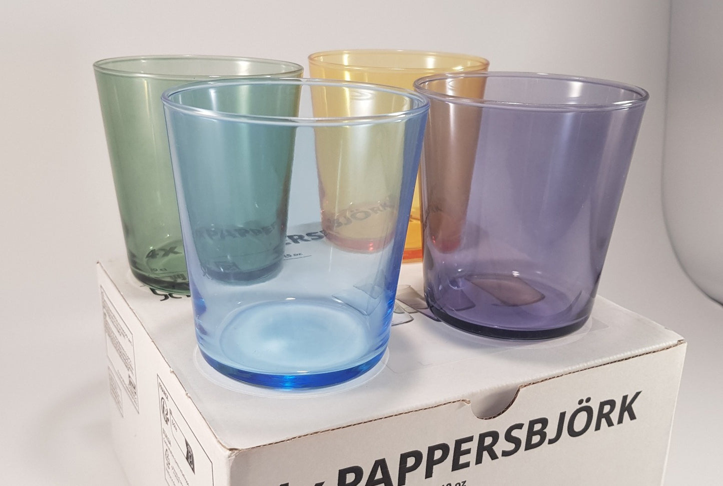 IKEA Pappersbjork Colourful Tumblers 10oz Set of x4 BNIB