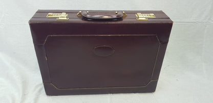 Amiet Red Brown Leather Briefcase Excellent Condition Vintage