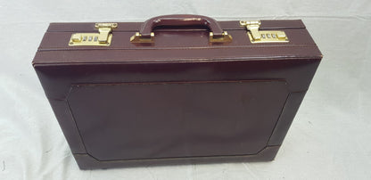 Amiet Red Brown Leather Briefcase Excellent Condition Vintage