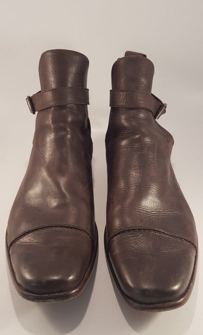 Nichole Farhi Brown Leather Ankle Boots Size 45 UK Size 10.5 VGC