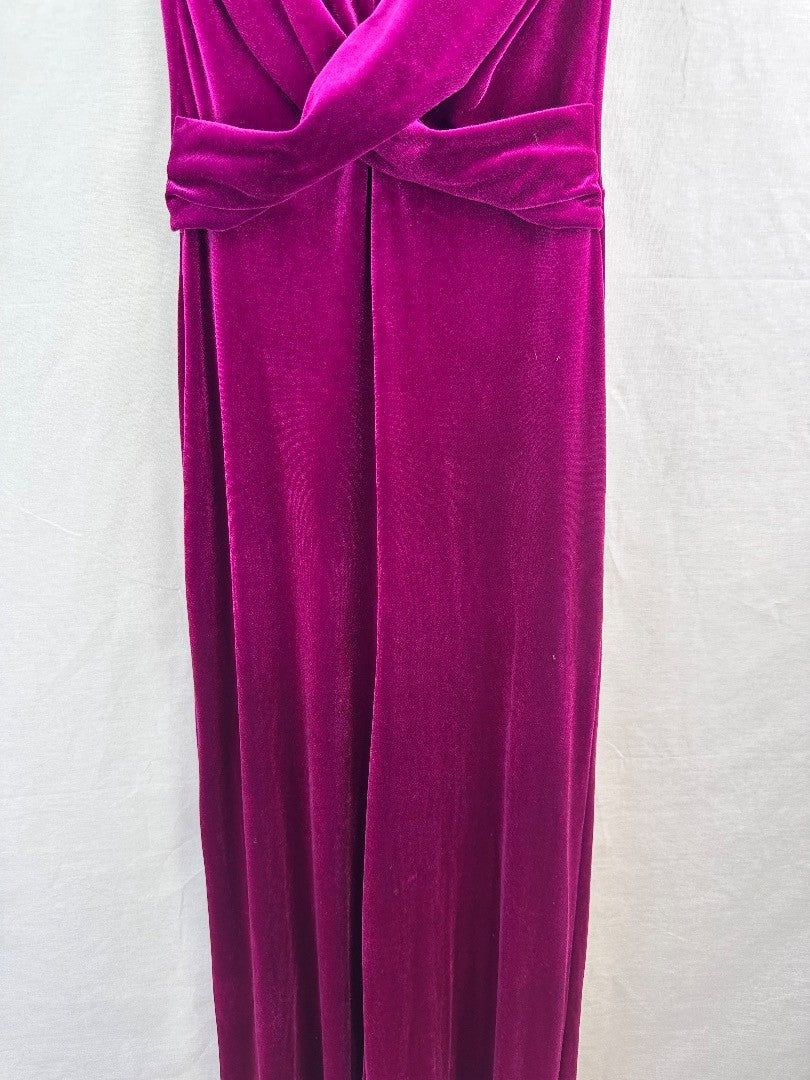 Bershka Pink Velvet Jumpsuit Sleeveless Size S  BNWT