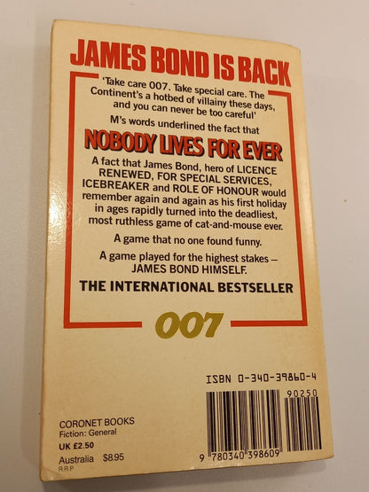 James Bond The Spy Who Loved Me 1973 Christopher Wood, Nobody Lives Forever 1987