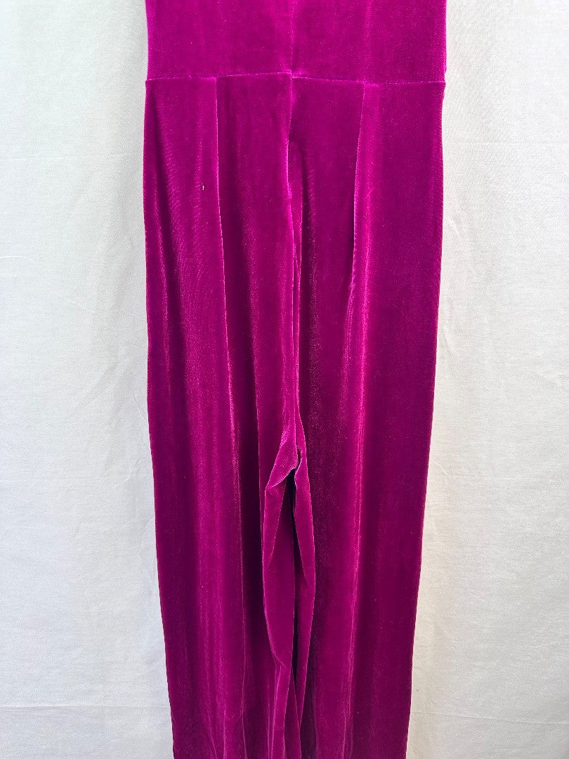 Bershka Pink Velvet Jumpsuit Sleeveless Size S  BNWT