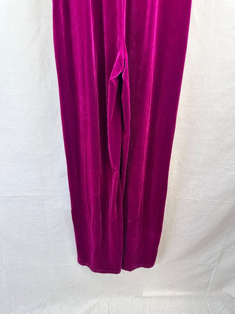 Bershka Pink Velvet Jumpsuit Sleeveless Size S  BNWT