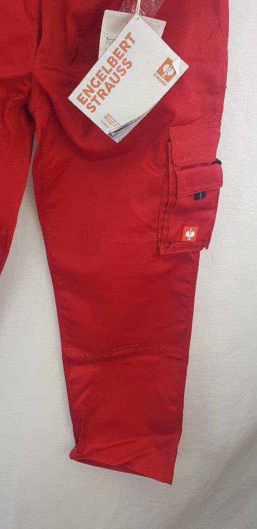 Engelbert Strauss Red Protective Work Cargo Trousers UK Size 42R BNWT