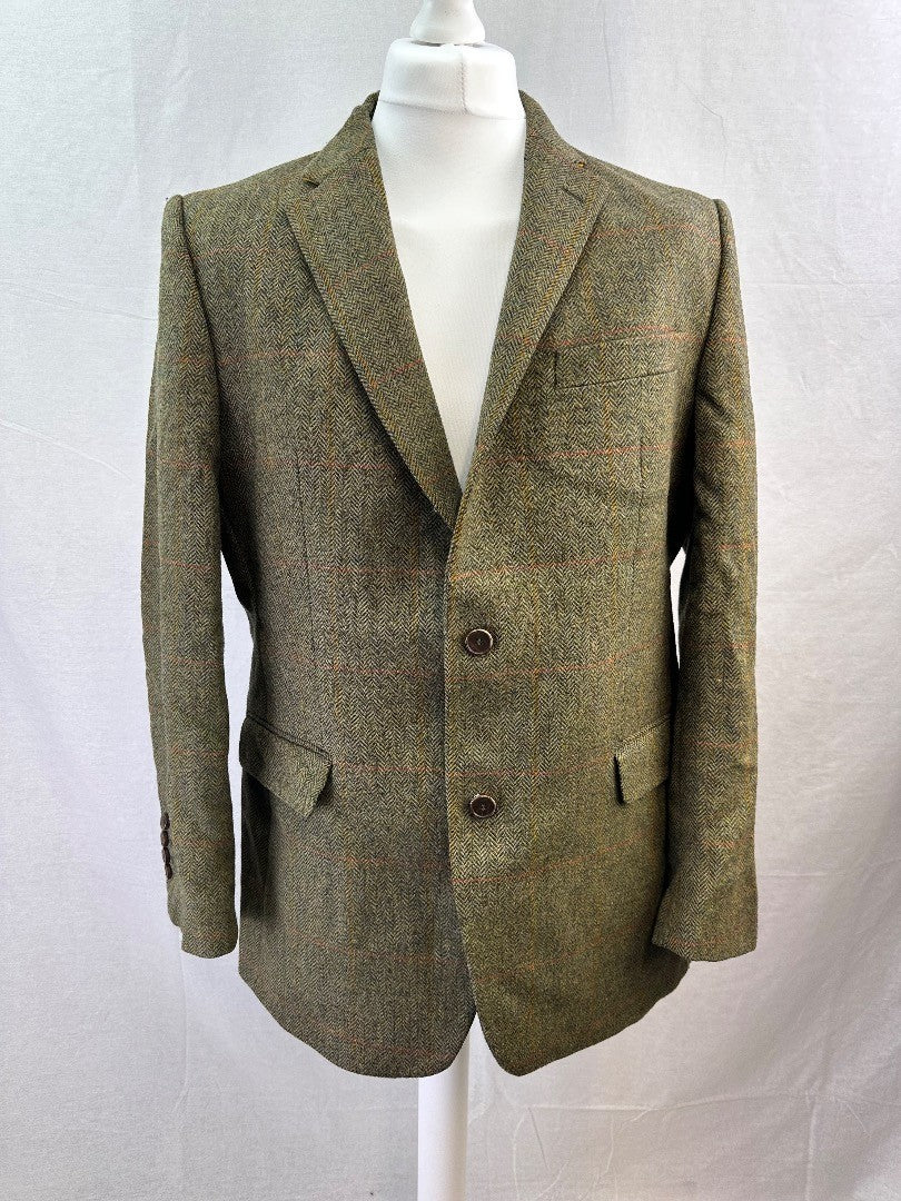 Lovat Harvie & Hudson Tweed Wool Blazer Size 44R Excellent Condition