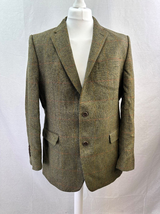 Lovat Harvie & Hudson Tweed Wool Blazer Size 44R Excellent Condition