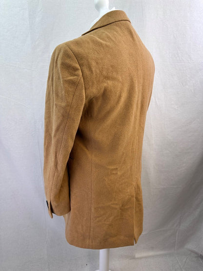 Skopes Camel Long Wool Mix Jacket Size S Mens Excellent Condition